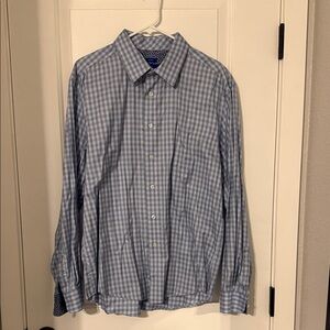 Egara Light Blue Plaid Men's Shirt